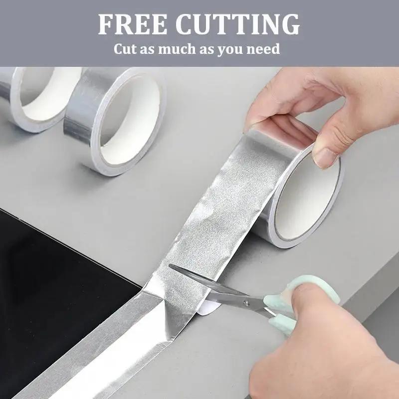 Nastro di Alluminio Resistente alle Alte Temperature Nastro per Riparazione Tubi da Cucina Adesivo Sigillante Foglio Isolante Termico Nastro Antigoccia
