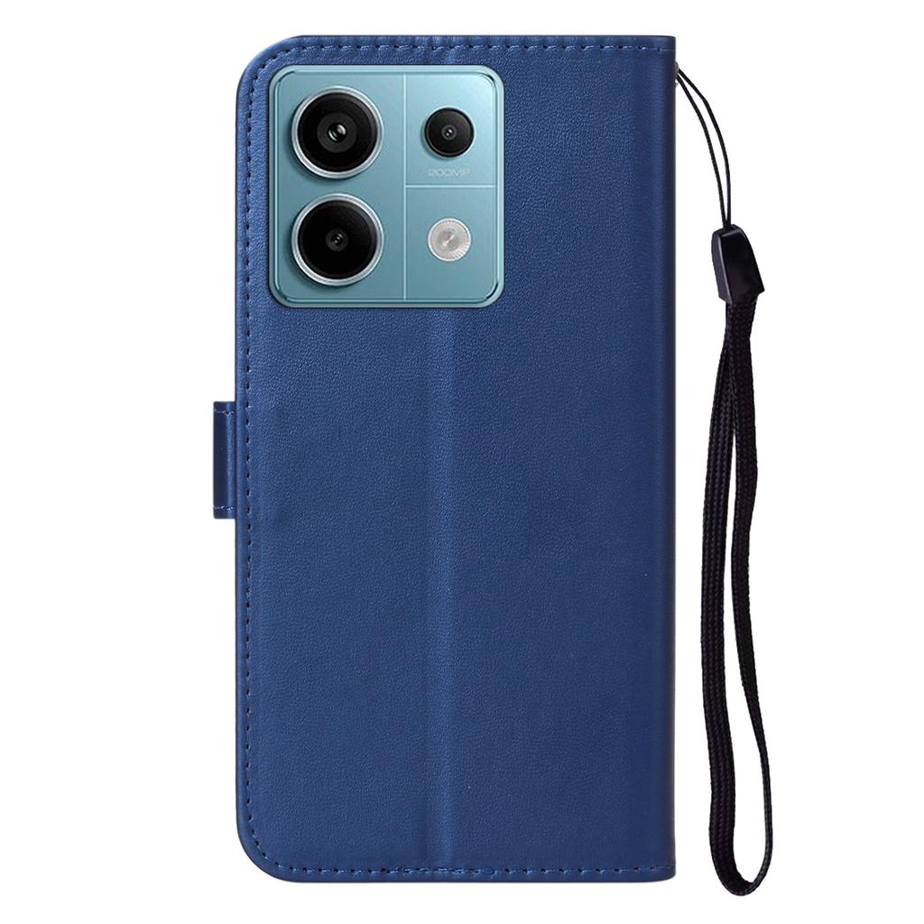 For Xiaomi Redmi Note 13 5G Case PU Leather Wallet Flip Phone Cover Solid Color
