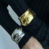 Design Sense Liquid Metal Smooth Spring Bracelet Geometric Ins Wind Texture Wide Bracelet Bracelet