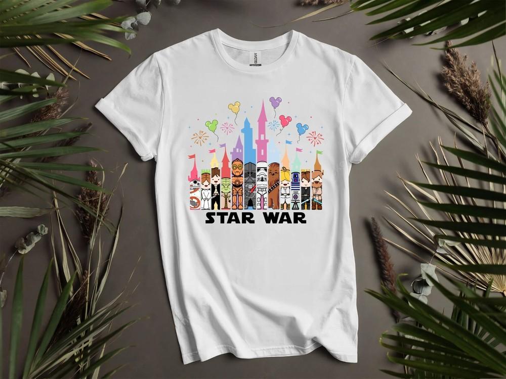 Disneyland Star War Characters T-shirt T Shirt Men Women Unisex Tshirt K962