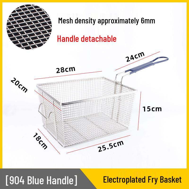 

Stainless Steel Long Handle Fry Basket & Mesh Sieve for Electric Fryers