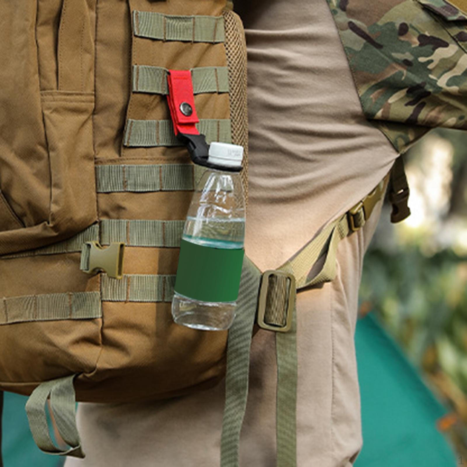 Bottle Hanging Buckle Clip Carabiner Keychain Belt Water Ring Holder Webbing