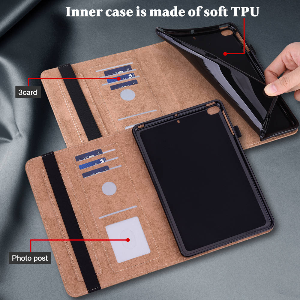 For IPad 12th A19 2026 11th 10th Air 4 5 6 Pro 11 13 10.5 5th 6th 9.7 9th 10.2 Mini 6 7 Luxury Leather Wallet Stand Tablet Case