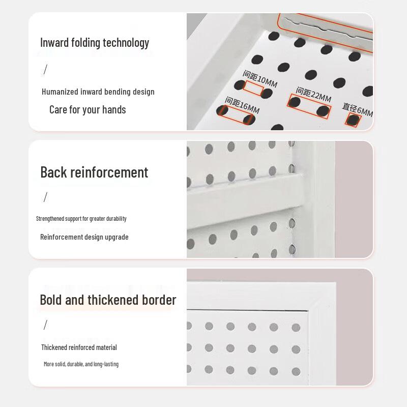 Wall-Mounted Pegboard Organizer for Kitchen & Hardware Tools Accessories