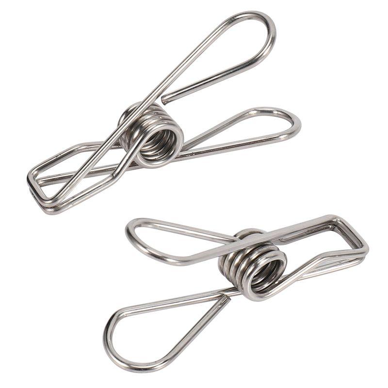 A84X-96 Pcs Stainless Steel Wire Clip, Multi-Function Clip, Utility Clip Pins Hanging Clip Office Fastener