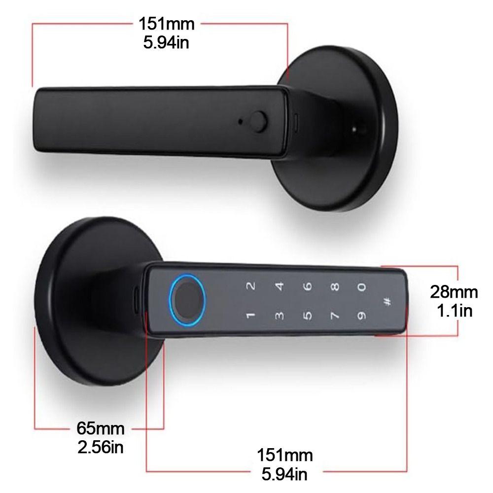 4 in 1 Fingerprint Door Lock Tuya App Keyless Door Lock Security Smart Door Lock Office