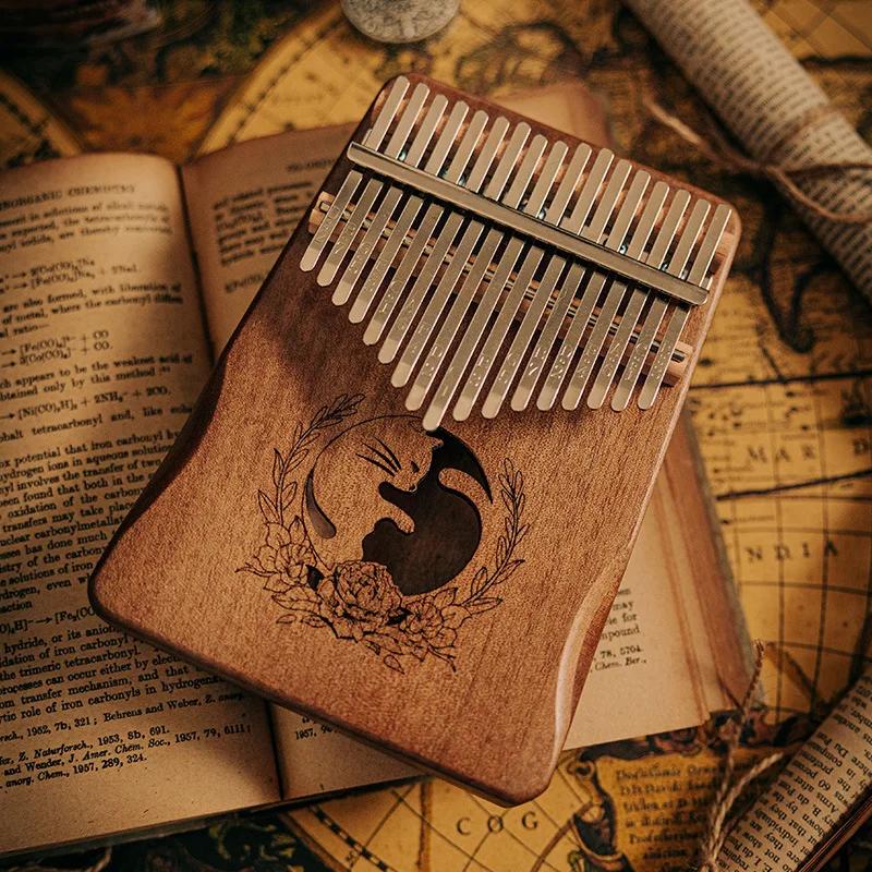 

Thumb Piano Finger Perform Style 17 Tone Manual Tune Box-Type Kalimba Birthday Festival Musical Instruments Gift For Kids