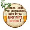 Segno in Latta Metallico Birra Decorazione Murale 20x30cm