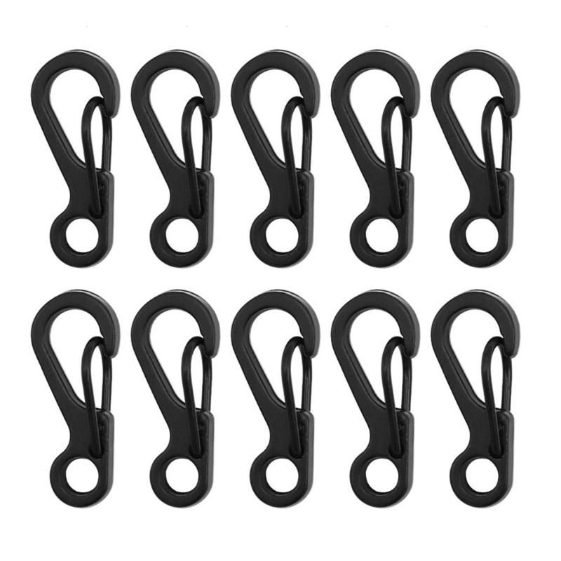 10Pcs Paracord Carabiner Clip Aluminum Alloys Keychain Carabiner Clasp Small Carabiner Clip Spring Snap Keyring Hook