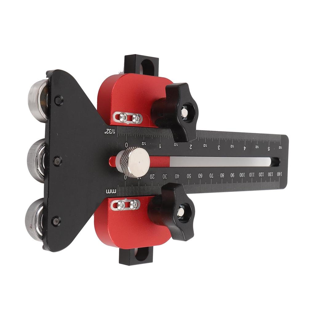 Tischsägen-Schlittenführung 3 Riemenscheiben Aluminiumlegierung Hohe Genauigkeit Schnell U-Nut Dünnschnitt Tischsägen-Schlitten für Holzbearbeitungswerkzeug