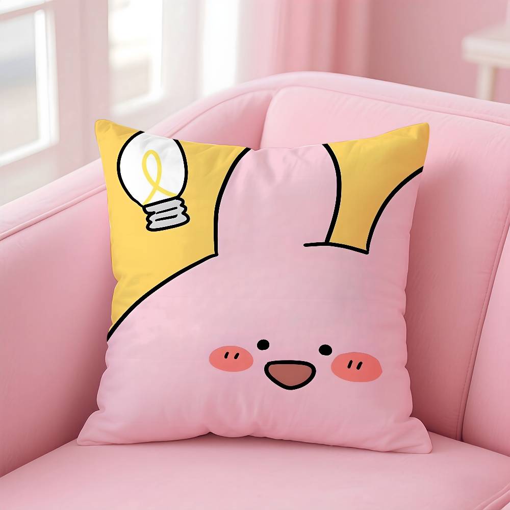 Cartoon A-Asamimichan Cute Bunny Pillow Case pattern printing pillowcase living room sofa cushion cover bedroom room decor