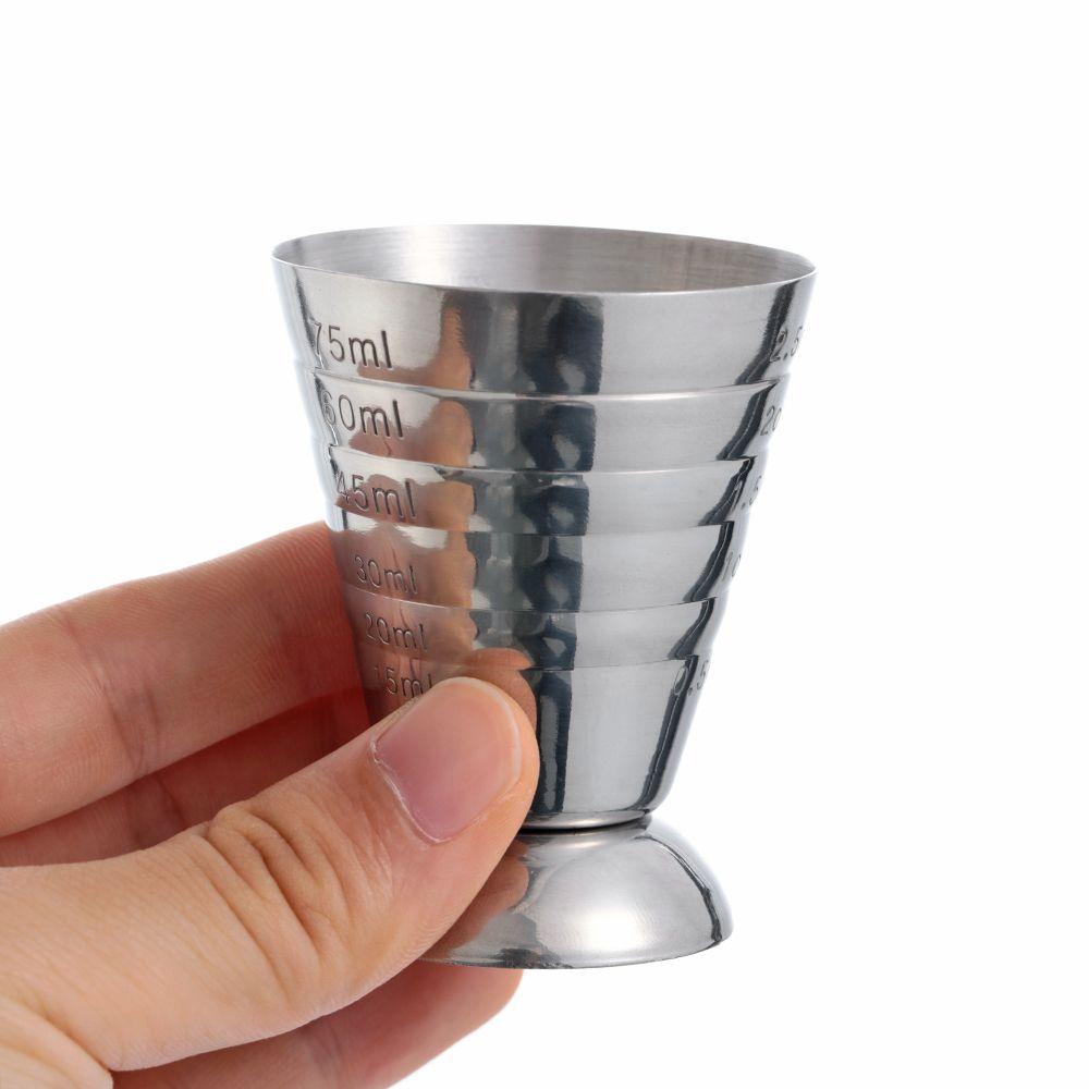 75ML nerezové koktejlové nástroje měřicí nástroj odměrka jigger nápojový šejkr míchací sklenice