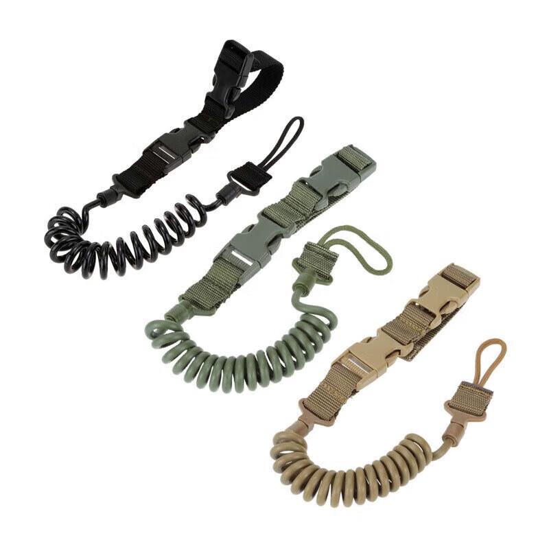 Outdoor Anti-Lost Tactical Spring Lanyard Keychain