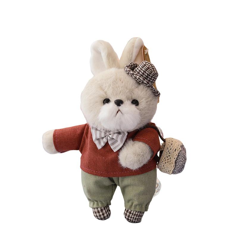 New Lilian Series Pendant Plush Toy Couple Bunny Doll Bag Keychain Accessories for Women