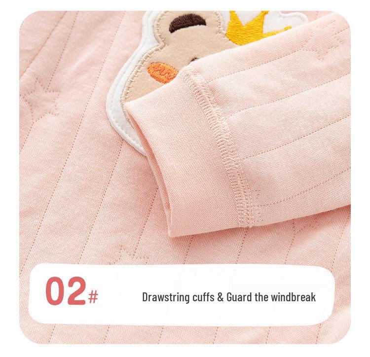Baby Thermopajama-Set aus Baumwolle mit hohem Bund und knochenlosem Design