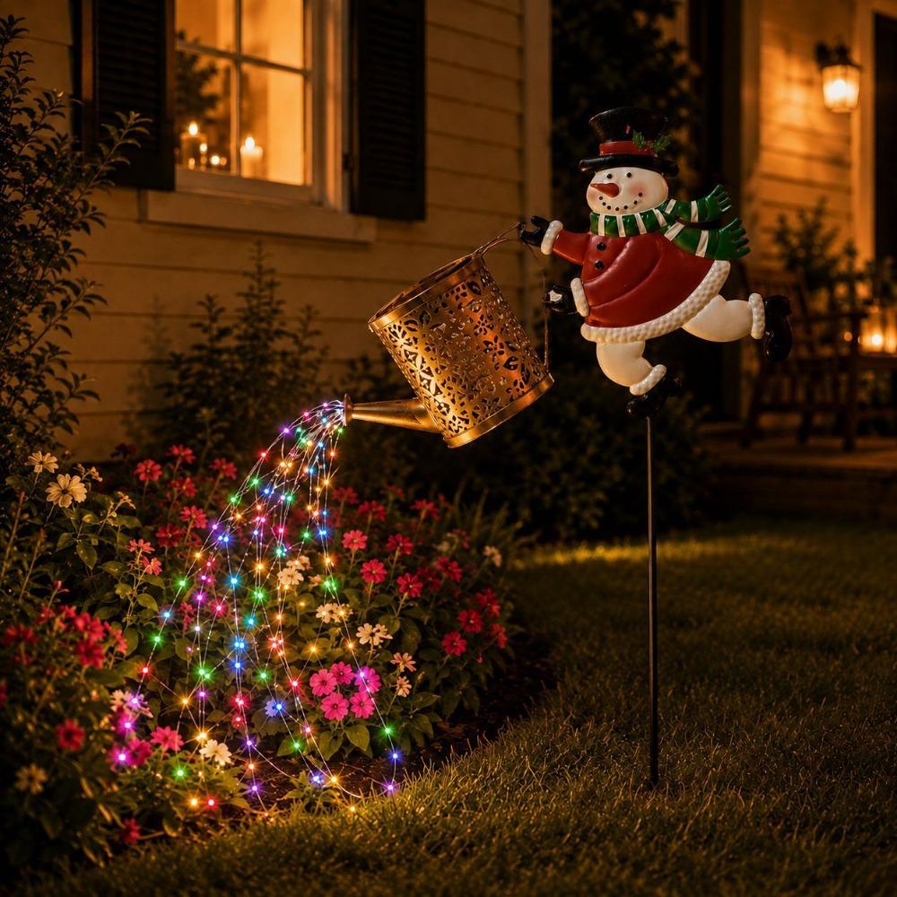 Waterproof Christmas Santa Solar Kettle Light Lawn Landscape Festive Lights Christmas Season