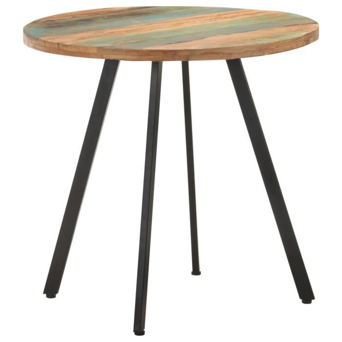VidaXL Table de salle à manger 80 cm Bois de récupération massif