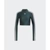 Adidas 3s Cropped Long Sleeve Tee   Mid Green Iy4664