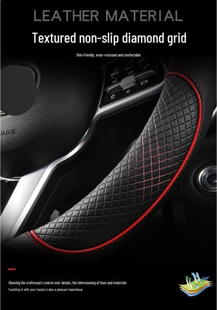 Custom All-Season Steering Wheel Cover for Volkswagen Sagitar/Lavida/Magotan and Ford Focus/Mondeo