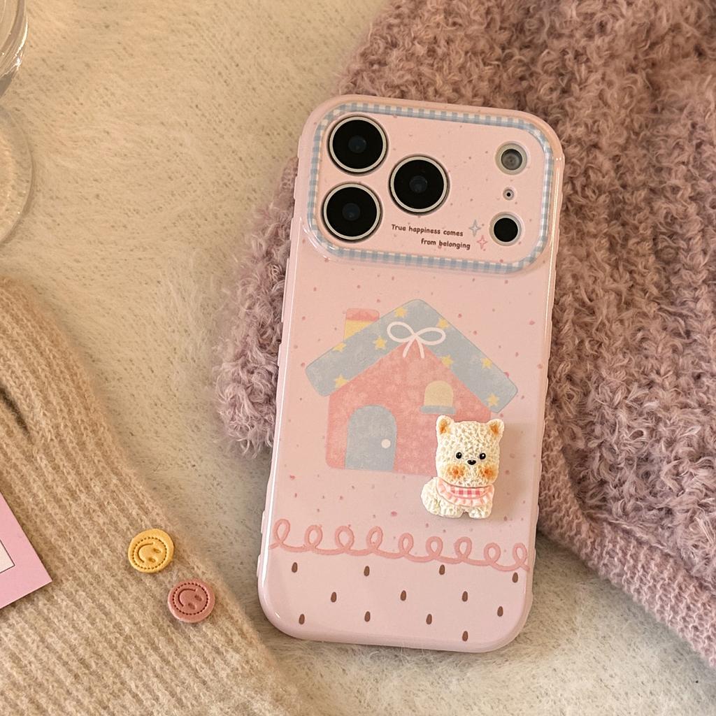 Applicable iphone17promax Apple16Phone case13Three-dimensional cute puppy14Korean Style15Highly attractive and soft