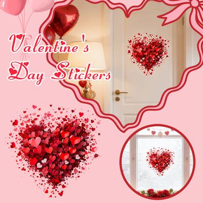Autocollants Muraux Créatifs pour la Saint-Valentin en Forme de Cœur Autocollants Muraux Décoratifs pour la Saint-Valentin Parfaits Pour , Chambres d'Étudiants, Et Fêtes de Chambre