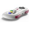 8bitdo Manette sans fils 8 boutons, couleur Blanche/White compatible sur Switch, Sega Genesis mini &amp; Mega Drive mini