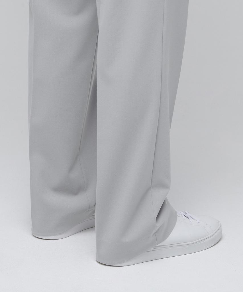 Musinsa Standard Lightweight Wide Hidden Banding Slacks [Light Gray]