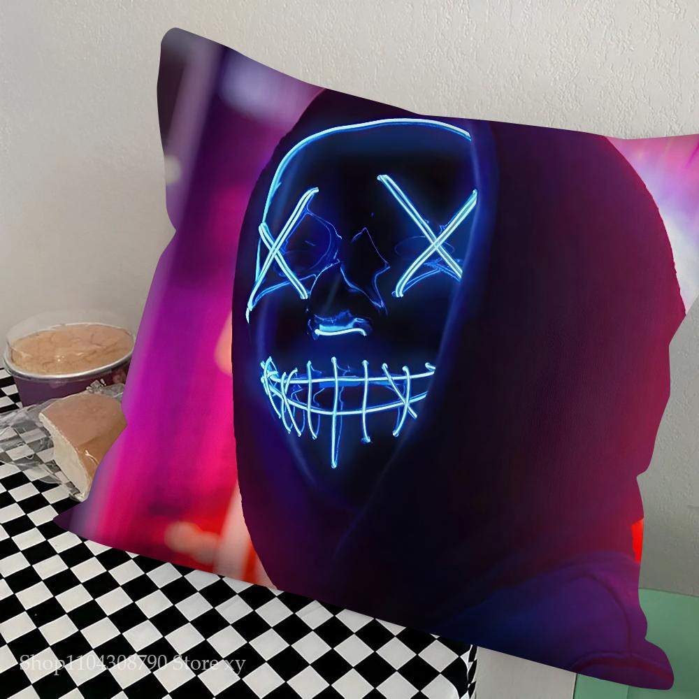Dj M-Marshmello Pillow Case Square Pillow Bedroom Sofa Leisure Comfort Cushion Car Living Room Home Decoration