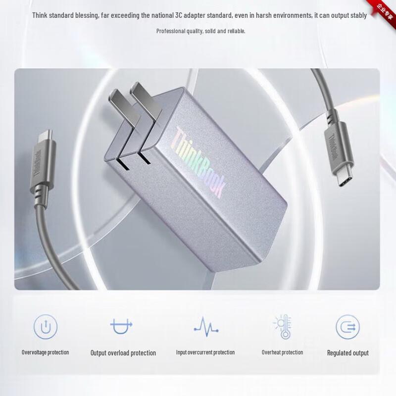 Lenovo 65W GaN Dual-Port USB-C Mini Foldable Power Adapter