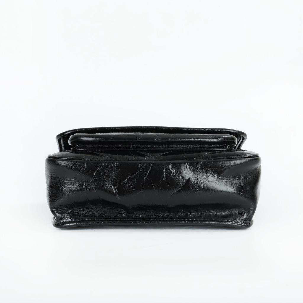 Luxury Oil Wax Leather Retro Chain Messenger Bag - Women's Genuine Leather Classic Trend