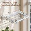 1PACK Folding Clothes Racks Wall Mounted Drying Clip Windproof Clip Clothing Rack Hanger Household Sock Drying Clothes Clotheslines