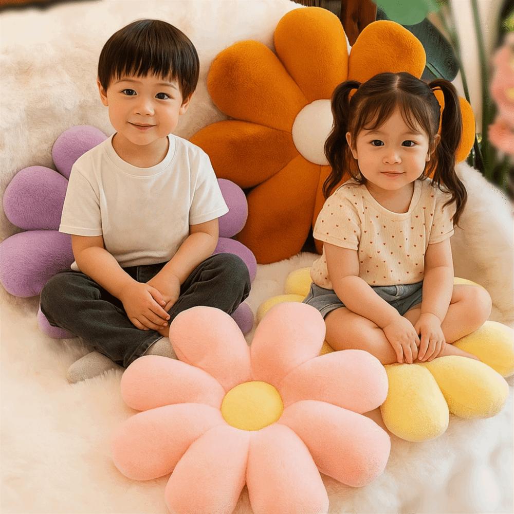 40cm Flower Pillow Plush Back Cushion Car Seat Sunflower Pillow Room Decor