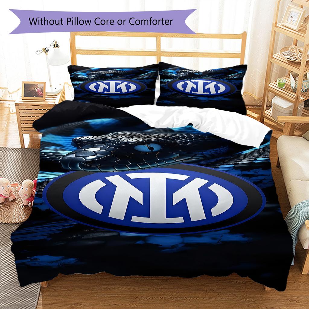 FCIM logo Pattern Bedding Quilt Set Quilt Cover Pillowcase Home Decoration Birthday Gift (1 * duvet cover + 2 * pillowcase, without core)