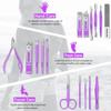 16Pcs/set Folding Bag Nail Clipper Set, Nail Clippers, Pedicure Tools, Scissors, Ear Spoons Set