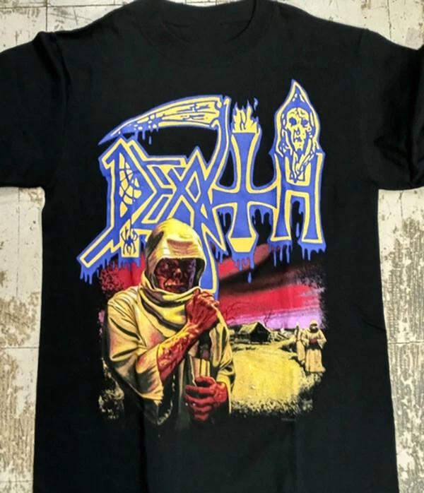 Черная Хлопковая Футболка Death Band Отправка из США Полный Размер S-5XL Унисекс S