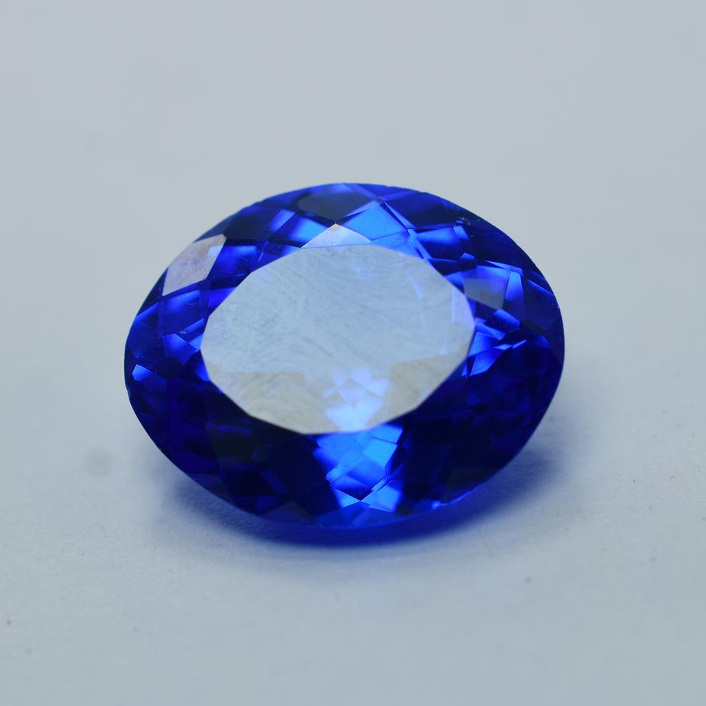 Natural Blue Tanzanite Loose Gemstone Dark 13.40 ct Oval Shape for Jewelry Making and Crafts