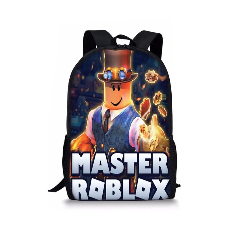 Plecak Roblox o dużej pojemności i z płynnie działającymi podwójnymi zamkami błyskawicznymi do szkoły i podróży