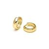 Earrings - LUXENTER - Apruk - Modern Hoop Earrings - 18k Yellow Gold - Diameter 22 Mm