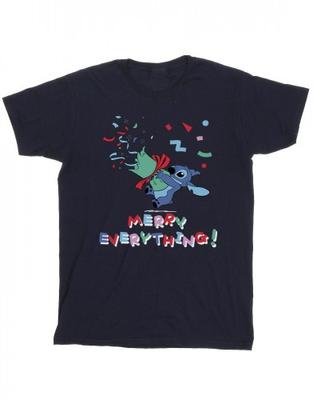 Girls Lilo And Stitch Stitch Merry Everything Cotton T-Shirt