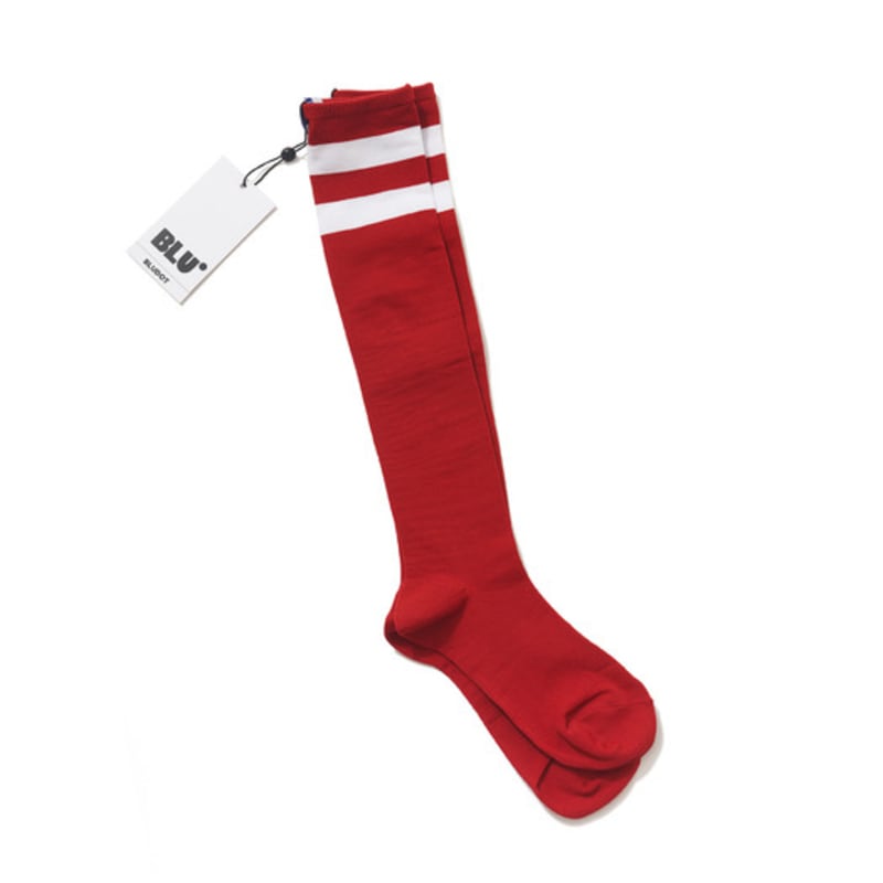 

BLUDOT Полосатые гольфы до колена в две линии Plus_RD RED