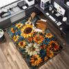 Elegant Pink Roses Garden Art Carpet Is Suitable For Living Room And Bedroom Doormats Office Balcony Decorative Carpet A5