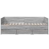 Daybed with Drawers without Mattress Grey Sonoma 90 x 190 cm