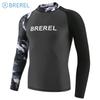 Mens Long Sleeve Rash Guard UV Protection Quick Dry Swimwear Snorkeling Surfing Diving Pool Spa