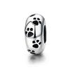Bracciale Everlove in Argento Sterling s925 con Smalto Colorato a Forma di Zampa con Perline di Gatto e Cane