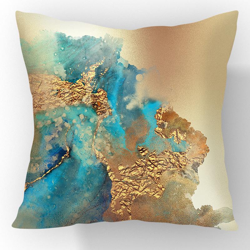 

Nordic Gilt Sofa Pillow Short Plush Printed Car Pillow Soft Living Room Decoration Pillow 45 * 45Cm (without pillow core)