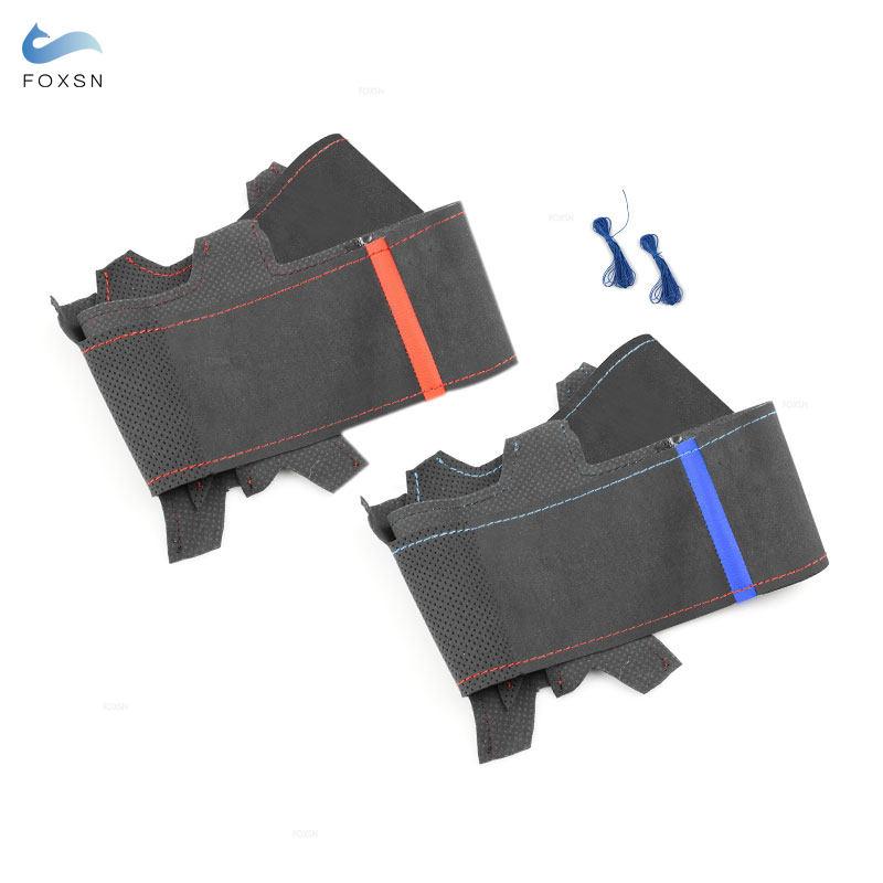 Car Steering Wheel Suede Leather Cover Trim For BMW M Sport F10 F11 F12 F25 F26 F20 F22 F46 F30 F34 F32 F36 F48 F39 F15 F16