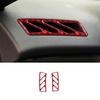 2x Red Carbon Fiber Car Front Dashboard AC Outlet Cover For Chevrolet Camaro 10