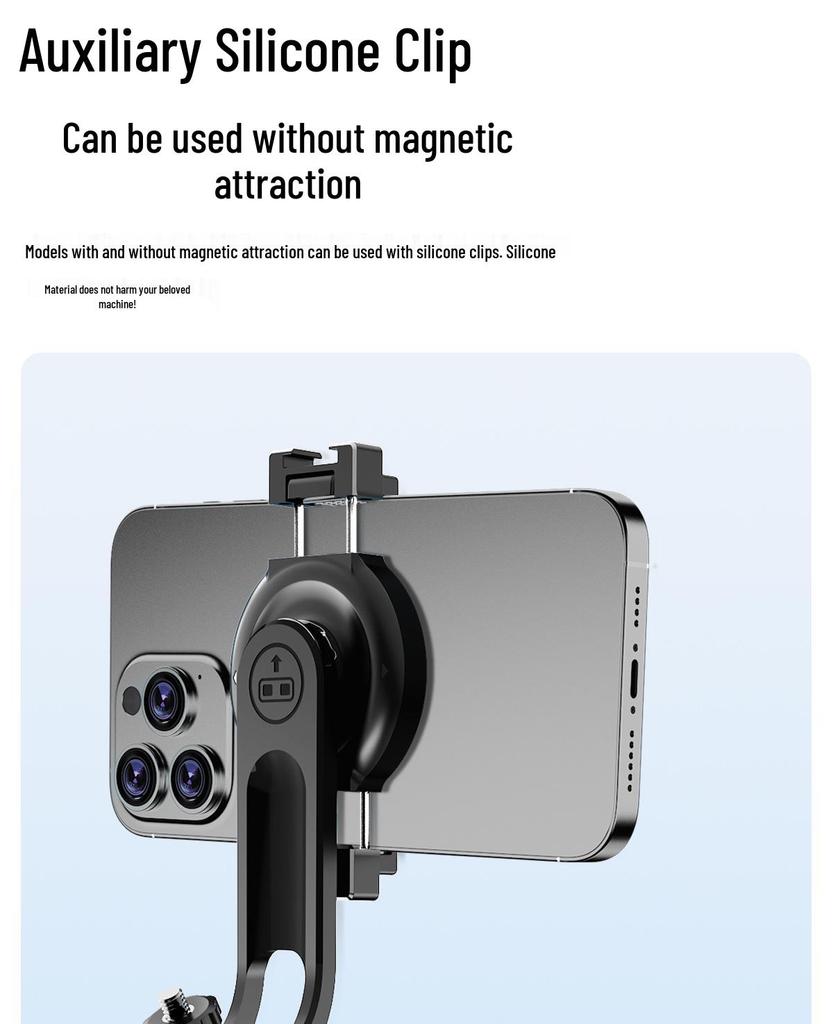 Bright Spot Magnetic Selfie Stick: Floor Tripod, Bluetooth Gadget & Desktop Phone Holder - Perfect for Custom Gifts