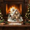 Winter Snowman Table Centerpieces Acrylic Christmas Decor, Gingerbread House Tree Ornaments, Holiday Home Decorations Waterproof Desktop for