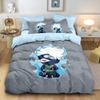 Naruto Cotton Bedding Set: Duvet Cover, Fitted Sheet, Pillowcase for Boys' Dorms
